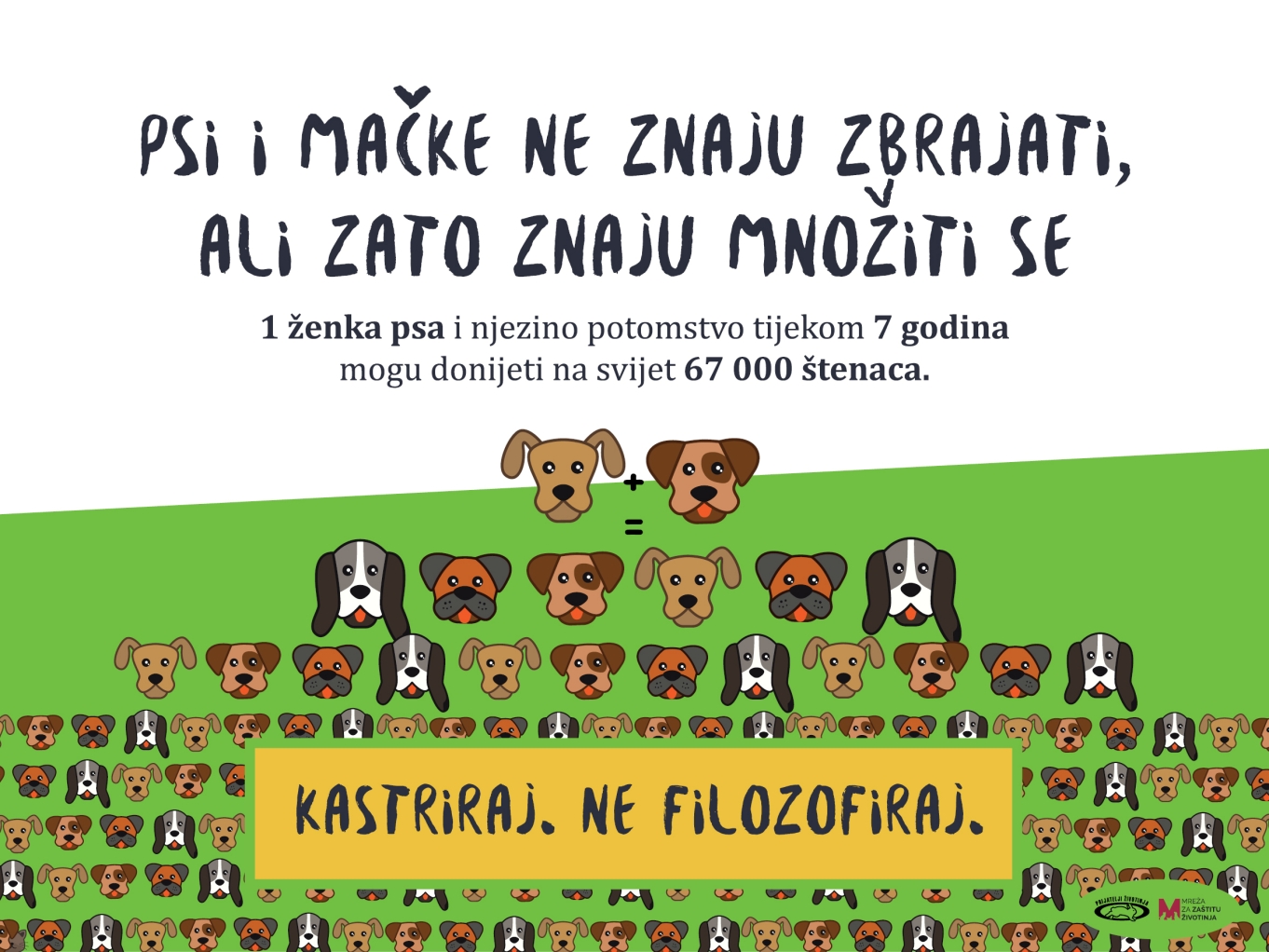 psi i make ne znaju zbrajati plakat